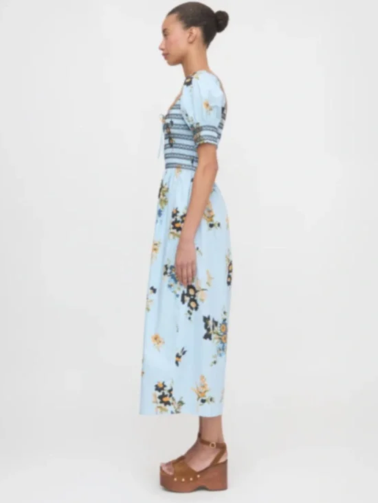 Hill House Home The Madeline Nap Dress in English Daisy Size Medium - Picture 3 of 5